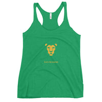Lioness Racerback Tank in Envy Green — Leo Season gold lion women's zodiac top