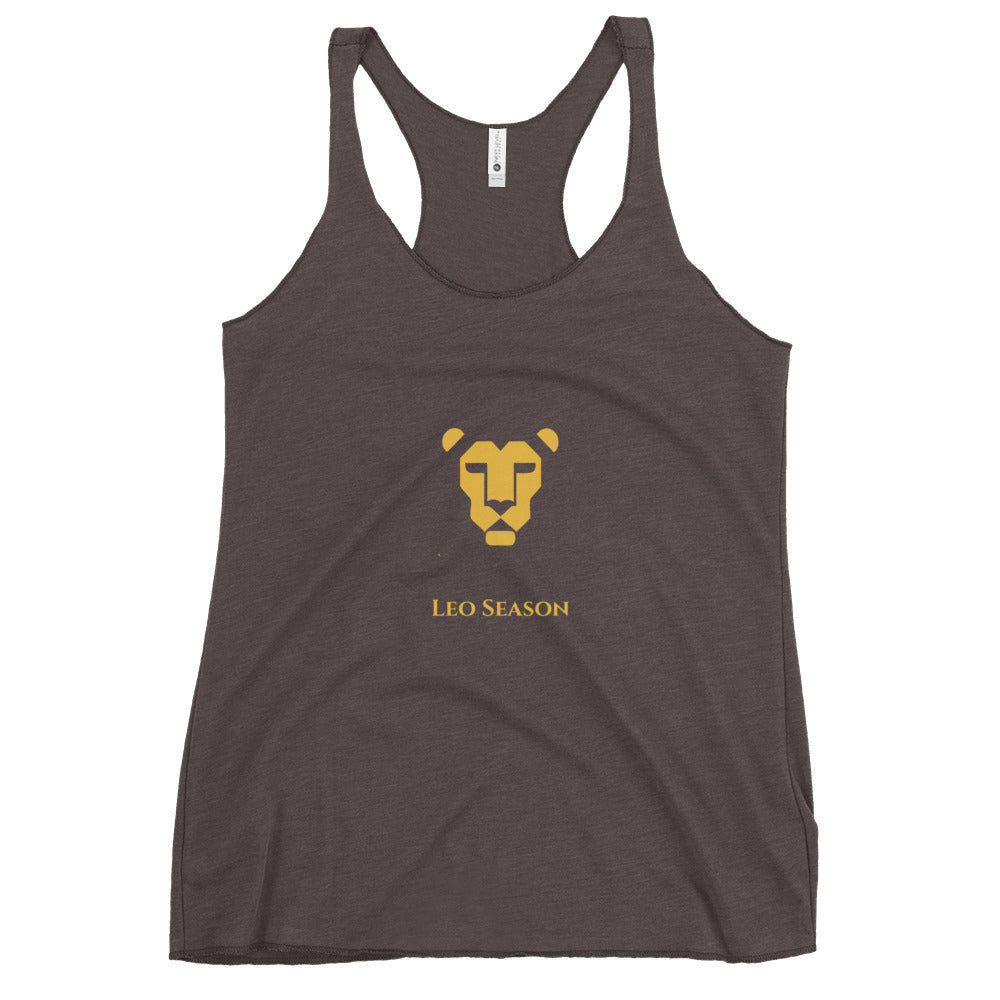 Lioness Racerback Tank in Macchiato — Leo Season gold lion women's zodiac top