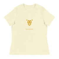 Lioness Relaxed Tee in Citron — Leo Season gold lion women's zodiac t-shirt