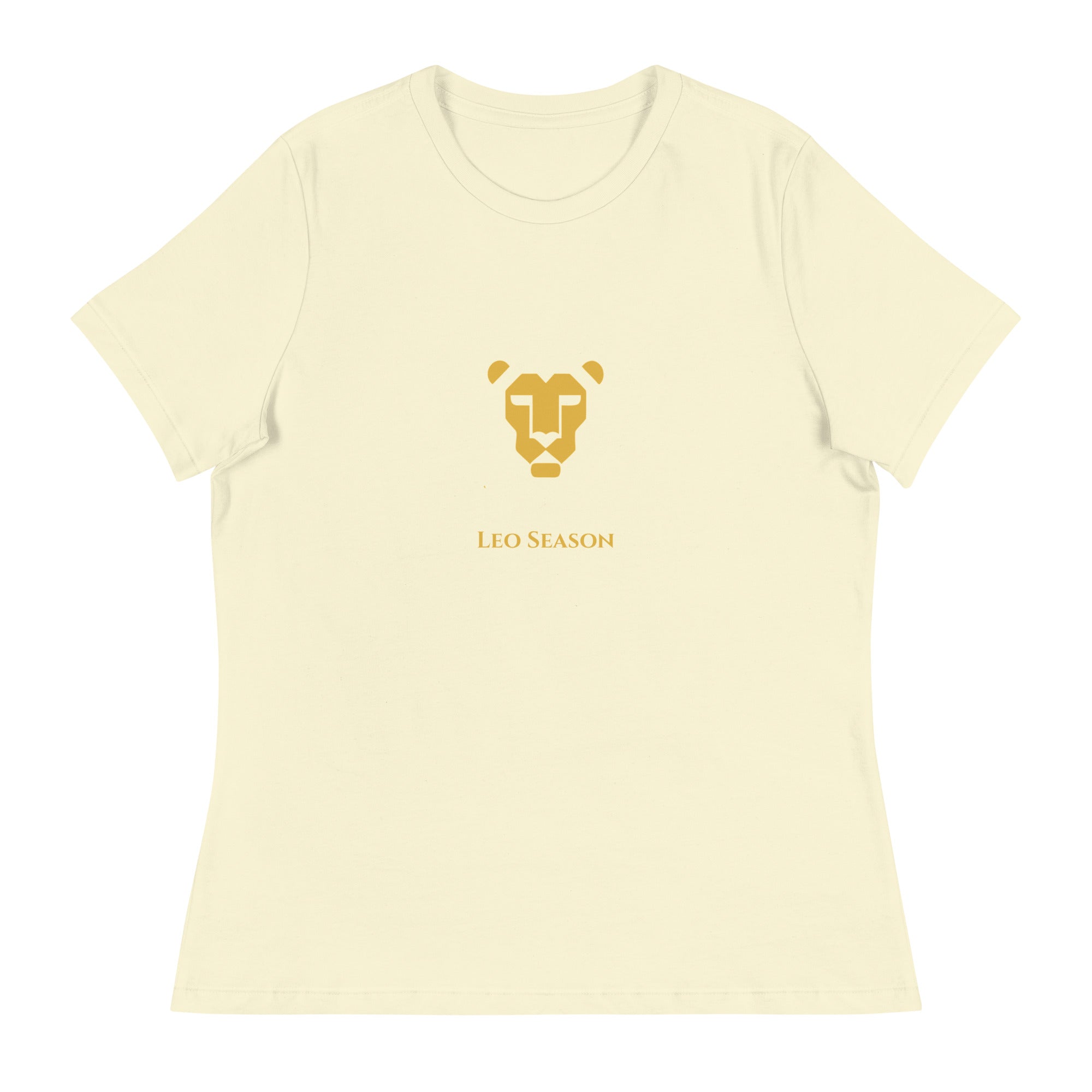 Lioness Relaxed Tee in Citron — Leo Season gold lion women's zodiac t-shirt