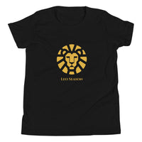 Cub Staple Tee in Black — Leo Season gold lion kids' zodiac t-shirt