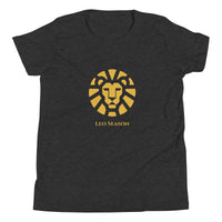 Cub Staple Tee in Dark Grey Heather — Leo Season gold lion kids' zodiac t-shirt